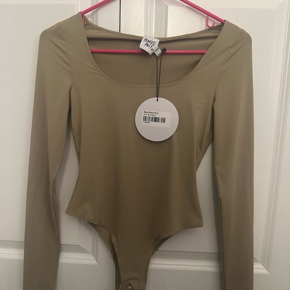 Princess Polly Tan Long Sleeve Bodysuit